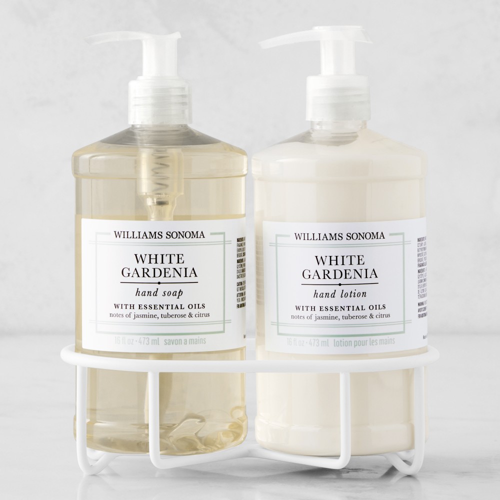 Williams Sonoma White Gardenia Hand Soap & Lotion 3-Piece Set
