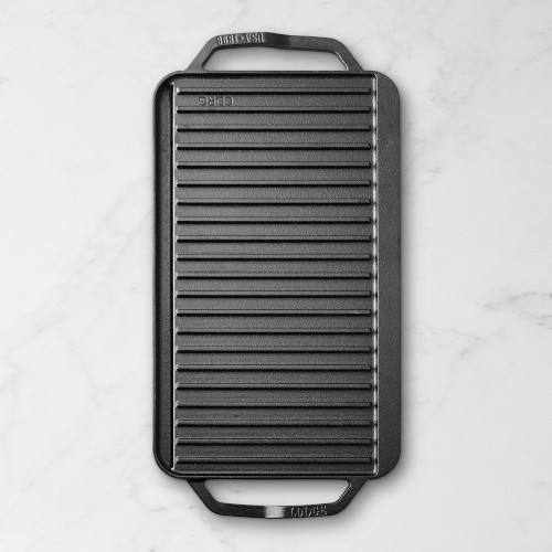 Lodge Chef Seasoned Cast Iron Double Burner Reversible Grill/Griddle