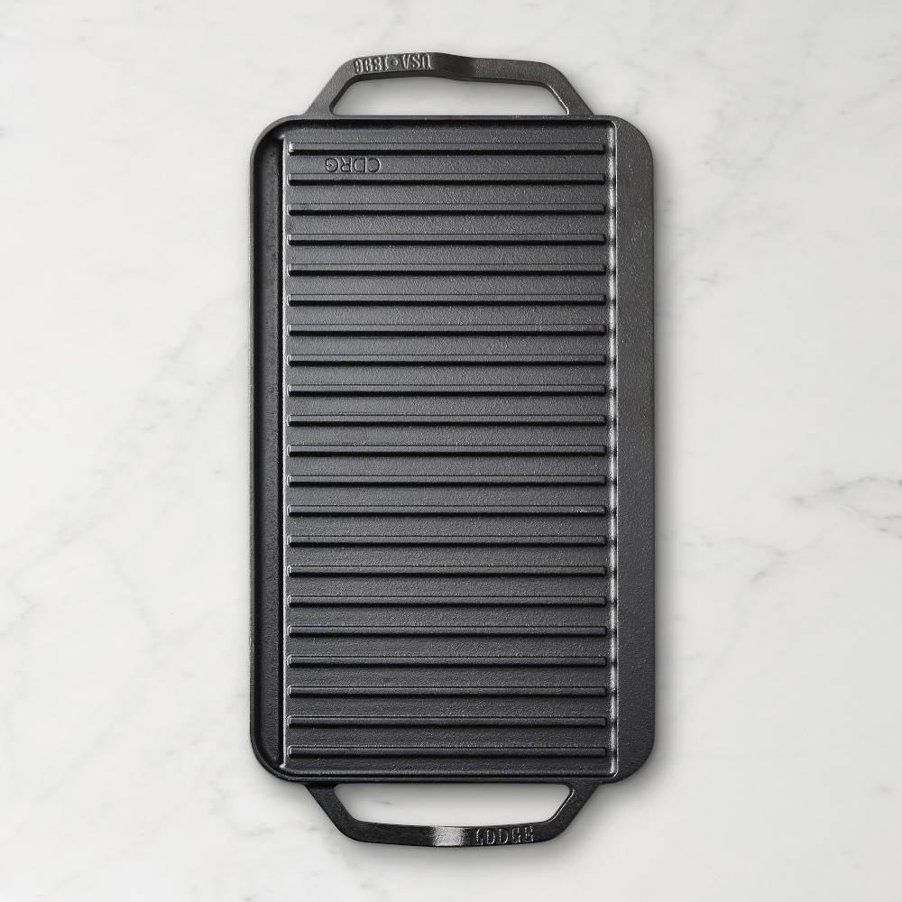 Seasoned Cast Iron Double Burner Reversible Grill/Griddle