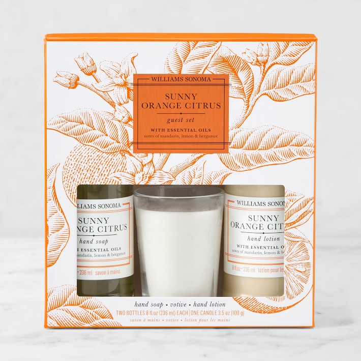 Williams Sonoma Sunny Orange Citrus Guest Set