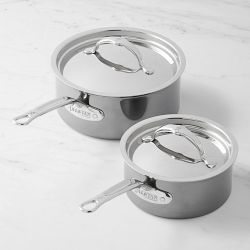 Hestan NanoBond Titanium Stainless-Steel Saucepan Set, 1 1/2-Qt. & 3-Qt.