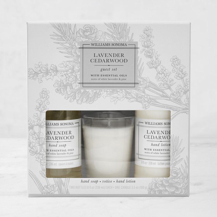 Williams Sonoma Lavender Cedarwood Guest Set