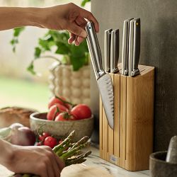Joseph Joseph Elevate Steel Knives Bamboo Knife Block, Set of 5