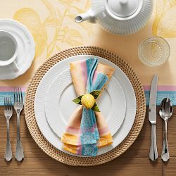 Lemon Cloisonn&#233; Napkin Rings, Set of 4