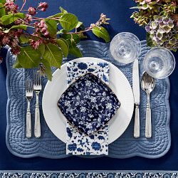 Vine Floral Boutis Scalloped Placemats, Set of 4