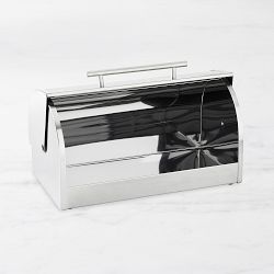 Stainless-Steel and Glass Bread Box