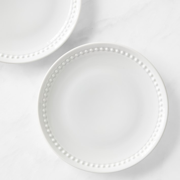 Pillivuyt Beaded Coupe Porcelain Salad Plates Williams Sonoma