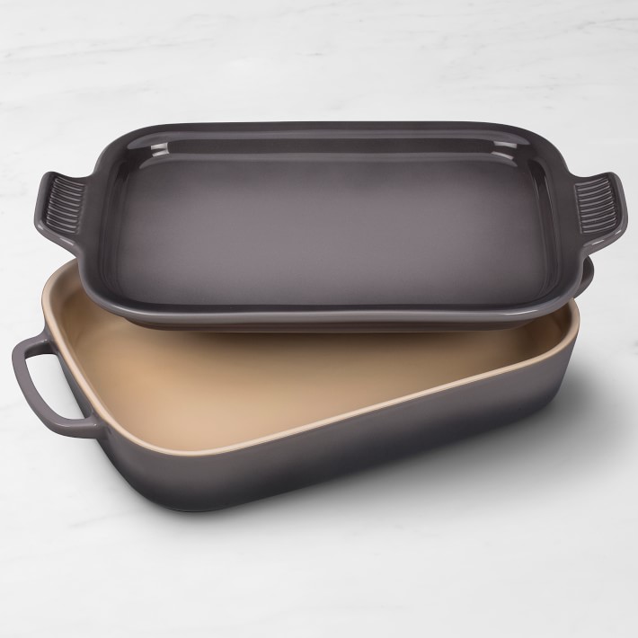 Le Creuset Stoneware Rectangular Baking Pan with Platter Lid