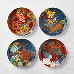 Lunar Mixed Salad Plates, Set of 4