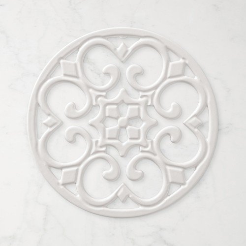 Round Trivet, White