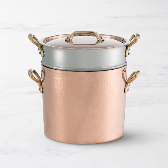 Mauviel Copper Pasta Pentola with Lid & Insert, 7 1/4-Qt.