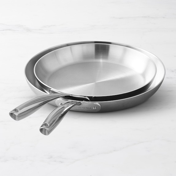Williams Sonoma Signature Stainless-Steel French Skillet Fry Set, 10 1/4" & 12"