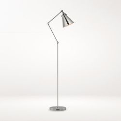 Parkington Articulating Floor Lamp, Medium, Polished Nickel