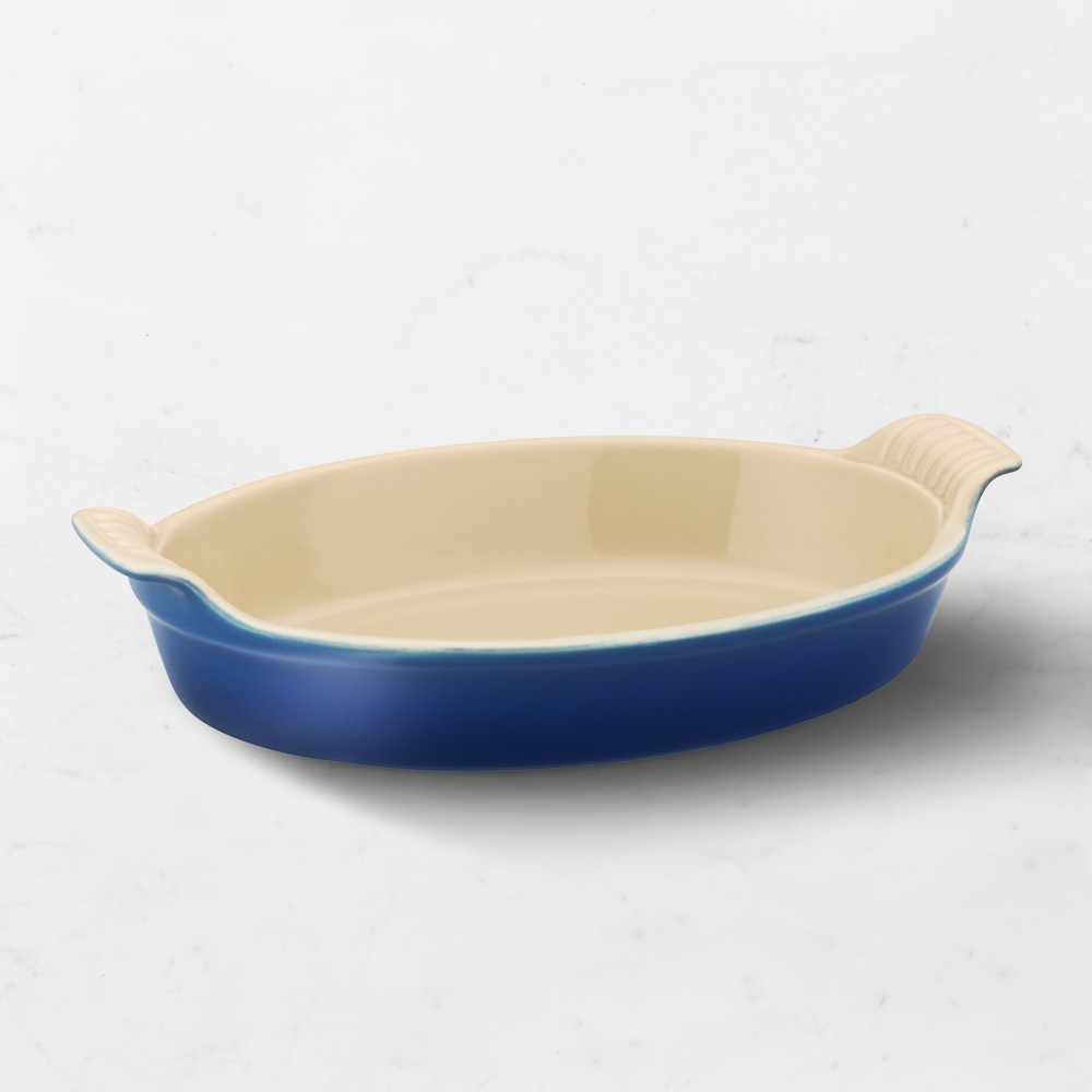 Le Creuset Heritage Stoneware Oval Gratin Baking Pan | Williams Sonoma