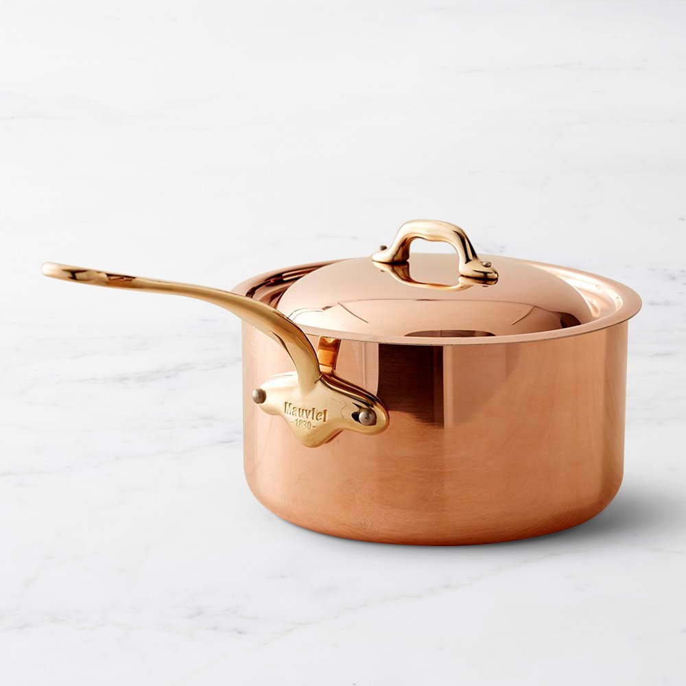 Mauviel M'150B Copper Saucepan - 3 1/2-Qt.