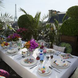 Christian Lacroix Caribe Dinner Plates, Set of 4