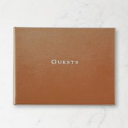 Guest Book with Tan Bonded Leather