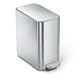 simplehuman™ 5L Slim Step Trash Can, Brushed Stainless Steel