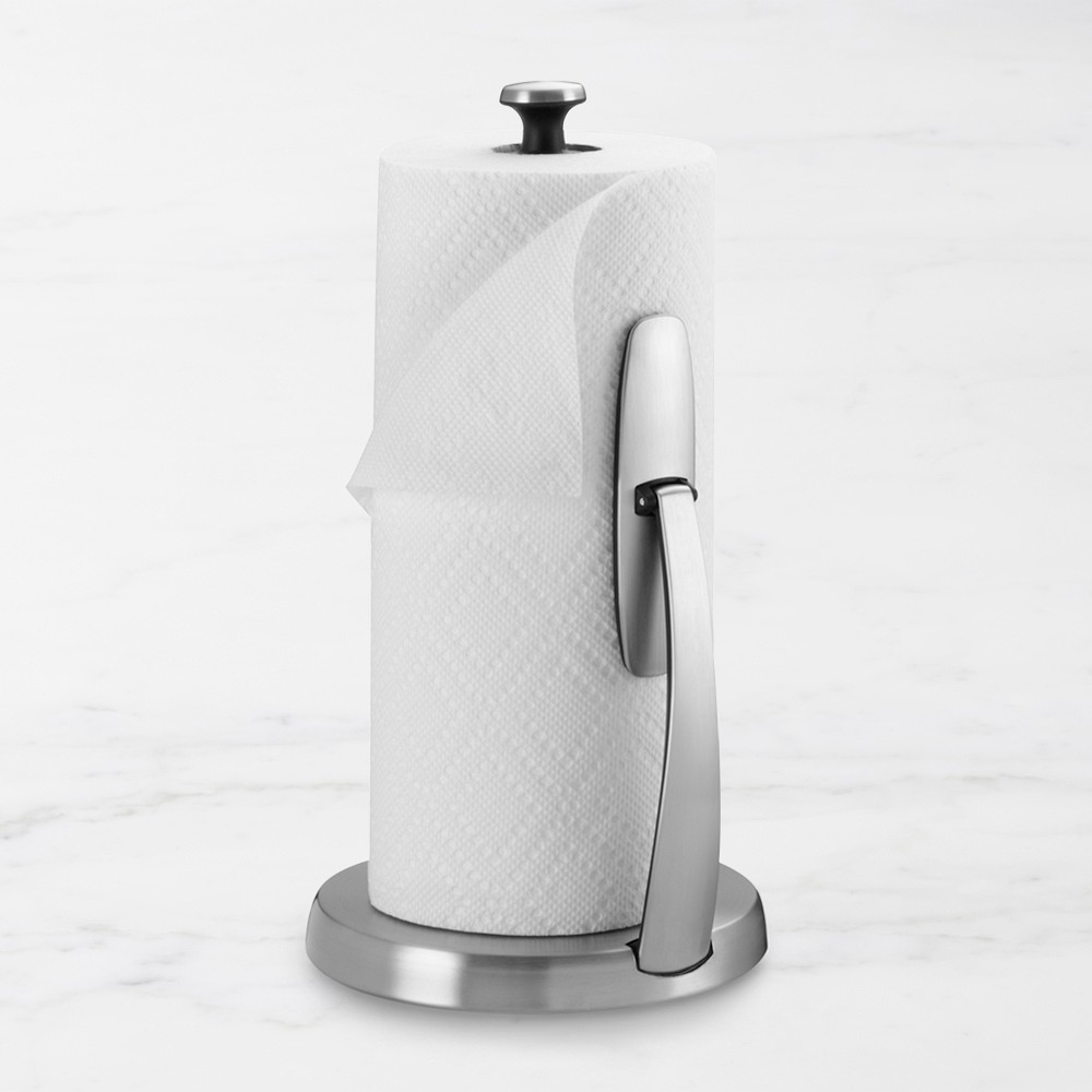 OXO Paper Towel Holder, Brushed Stainless-Steel - Brushed Stainless-Steel