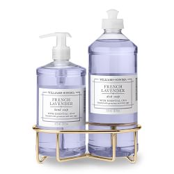 Williams Sonoma French Lavender Hand Soap & Dish Soap 3-Piece Kitchen Set, Gold