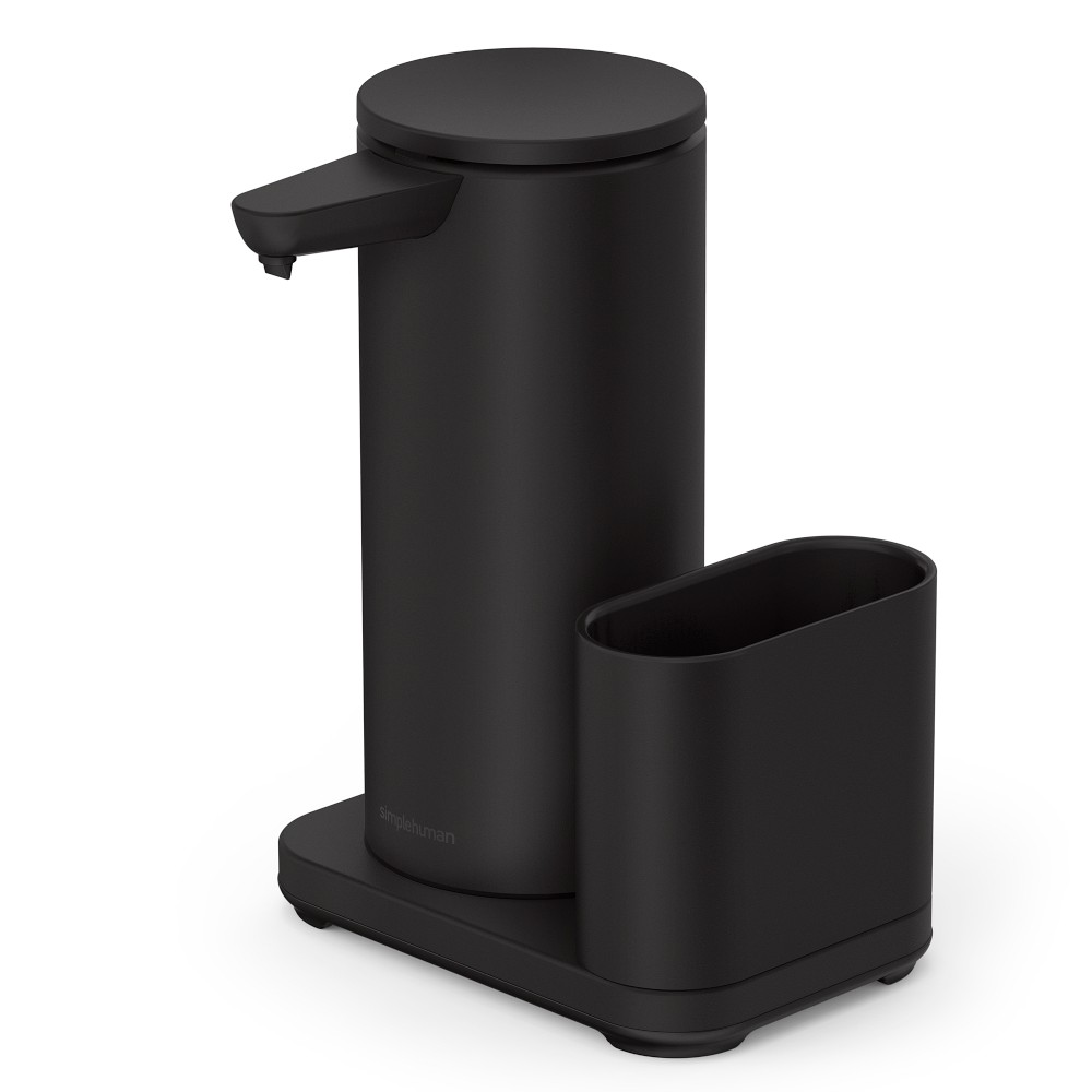 simplehuman™ Rechargeable Liquid Sensor Pump with Sponge Caddy, 14-Oz. - 14-Oz., Matte Black Steel