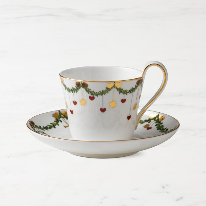 Royal Copenhagen Star Fluted Cup & Saucer | Williams Sonoma