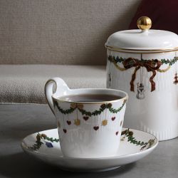 Royal Copenhagen Star Fluted High Handle Cup &amp; Saucer