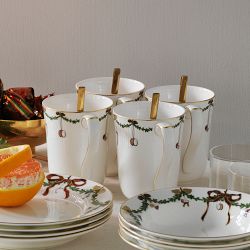 Royal Copenhagen Star Fluted Mugs, Set of 2