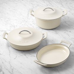 Le Creuset Modern Heritage Enameled Cast Iron 5 Piece Set, Brioche
