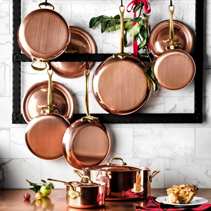 COPPER 鍋・やかんセット MC-1000 Viking 3-Ply Hammered Copper Clad 10-Piece Cookware Set with Glass Lid