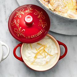 Le Creuset Stoneware Holly Mini Cocotte, 8-oz Williams Sonoma