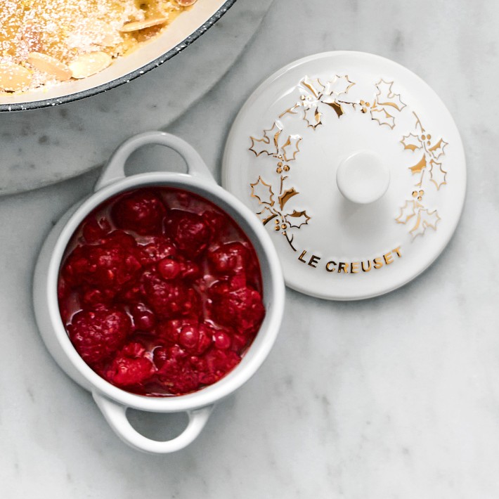 Le Creuset Stoneware Holly Mini Cocotte, 8-oz | Williams Sonoma