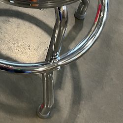 OPEN BOX: Cushion-Back Diner Stool, 30&quot;, Dark Red