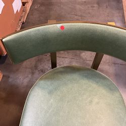 OPEN BOX: Emma Counter Stool, Milano Distressed Leather, Green, Antique Brass