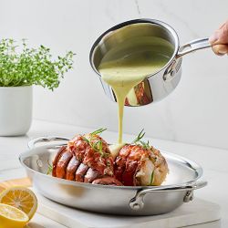 Hestan ProBond Luxe Professional Clad Stainless-Steel Butter Warmer, 3/4-Qt.