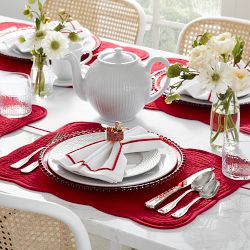 Red Border Table Runner