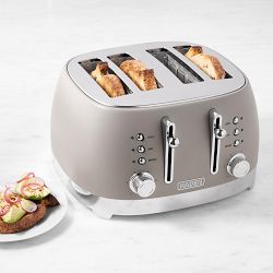 Haden Bristol 4-Slice Toaster, Matte Putty & Chrome
