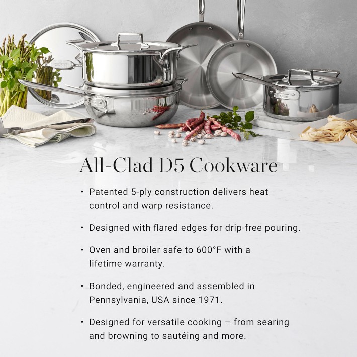 All-Clad D5® Stainless-Steel Soup Pot, 4-Qt. | Williams Sonoma