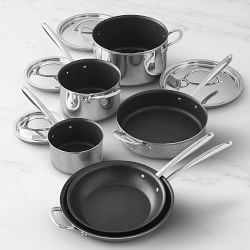 All-Clad D5&#174; Stainless-Steel Pro Nonstick 10-Piece Cookware Set