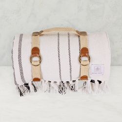 Sayulita Picnic Blanket with Harness, Stripe