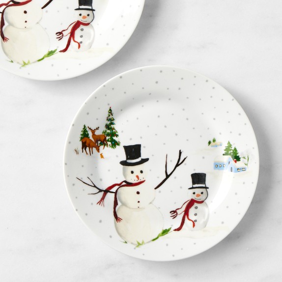 Open Kitchen by Williams Sonoma Snowy Day Appetizer Plates, Set of 4