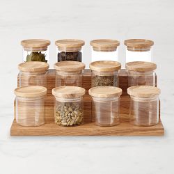 Hold Everything Ashwood Glass Spice Storage Set