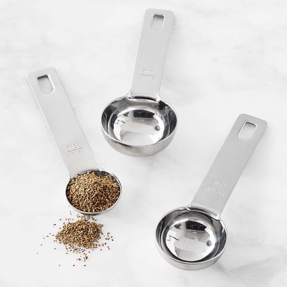 Williams Sonoma Stainless-Steel Ultimate Measuring Cups & Spoons - Set of 3