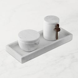 Williams Sonoma Marble Salt Cellar with Spoon