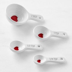 Williams Sonoma Heart Measuring Cups and Spoons