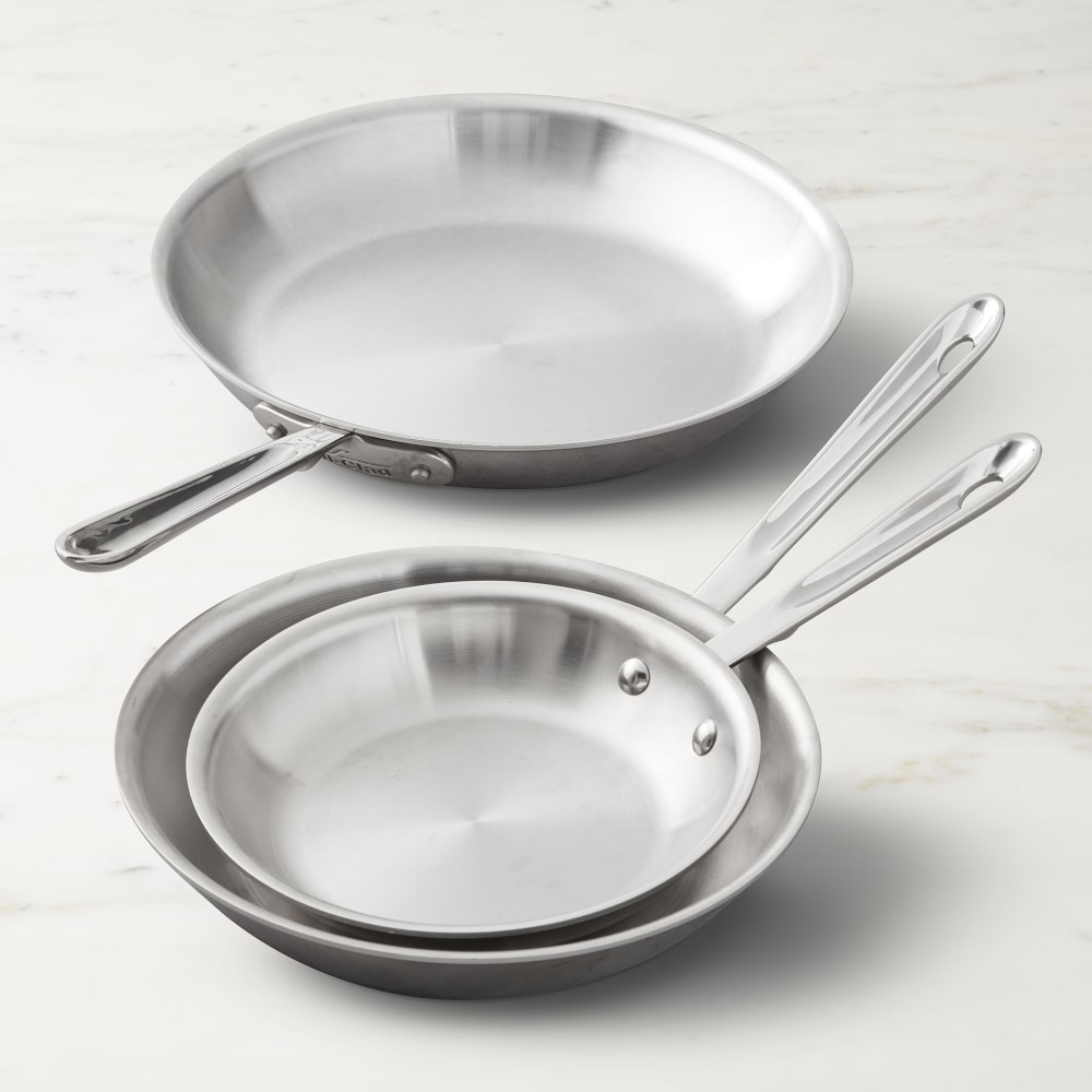 All-Clad D5® Stainless-Steel Fry Pan, Set of 3
