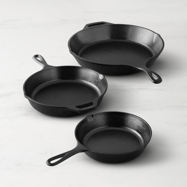 Lodge Classic Seasoned Cast Iron Skillets, Set of 3, 8