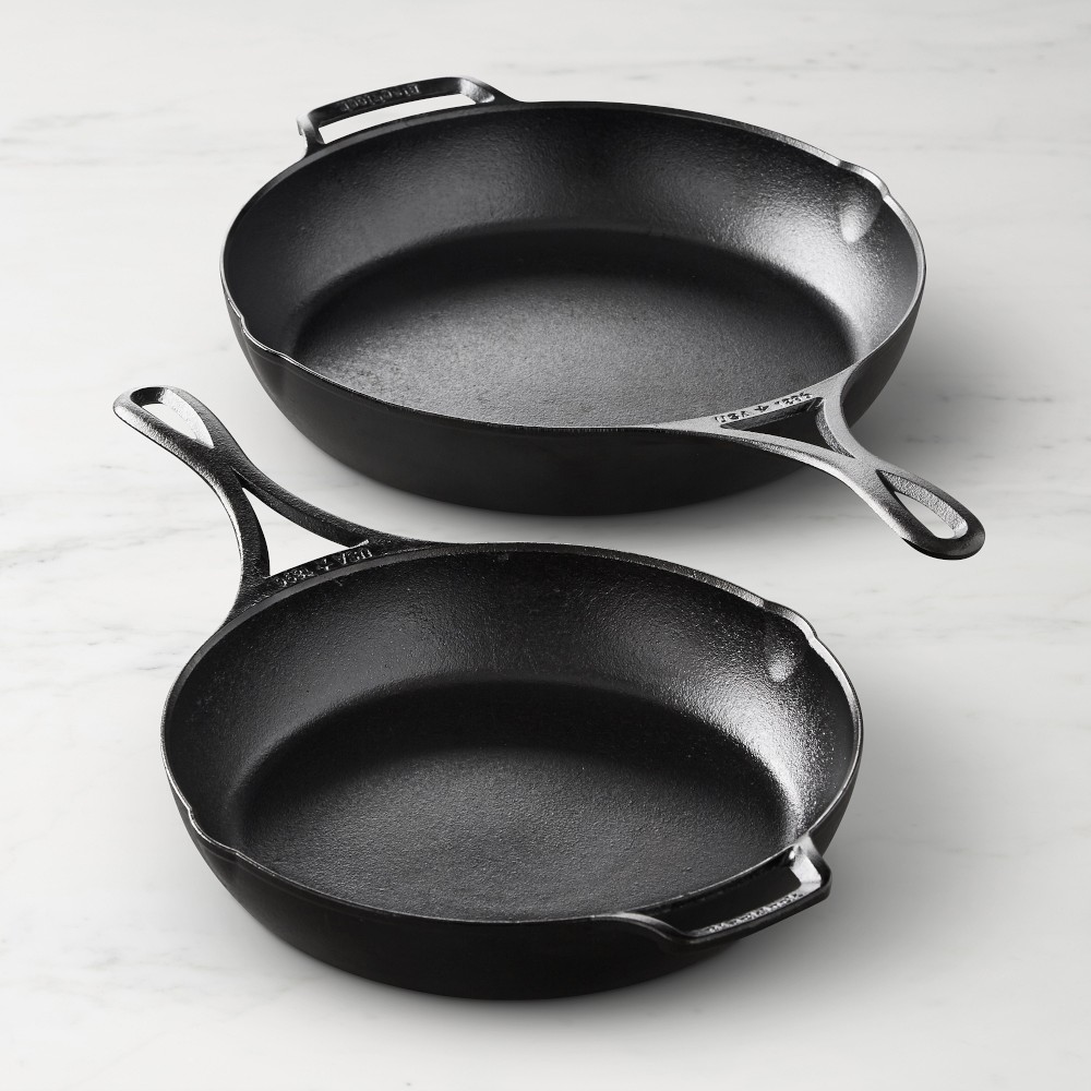 Lodge Blacklock Triple Seasoned Cast Iron Skillet, Set of 2