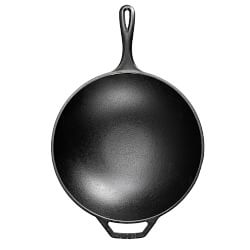 Lodge Chef Seasoned Cast Iron Wok, 12-Qt.
