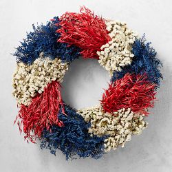 4th of July Patriotic Pinwheel Wreath, 20"